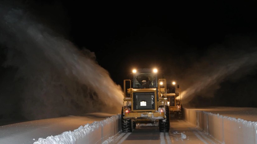 გზა თოვლი