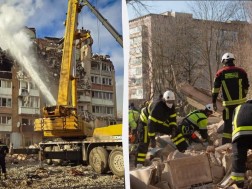 უკრაინა დაბომბილი ქალაქი