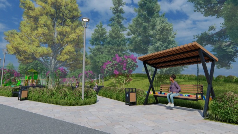  საბურთალოს რაიონში, ნადარეიშვილის ქუჩაზე დასასვენებელი სივრცის რეაბილიტაცია მიმდინარეობს