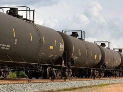 აზერბაიჯანული ბენზინით დატვირთული მატარებელი 