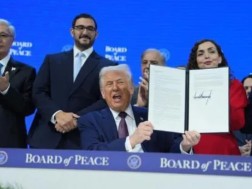 ტრამპმა „მშვიდობის საბჭოს“ წესდებას ხელი მოაწერა