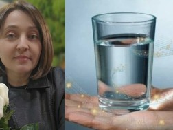 წყლის ჭიქის დახმარებით