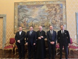 ნიკოლოზ სამხარაძე ვატიკანის სახელმწიფო მდივანს პიეტრო პაროლინს შეხვდა