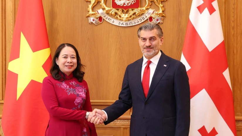 მიხეილ ყაველაშვილი ვიეტნამის სოციალისტური რესპუბლიკის ვიცე-პრეზიდენტს, ვო თჰი ან სუანს შეხვდა